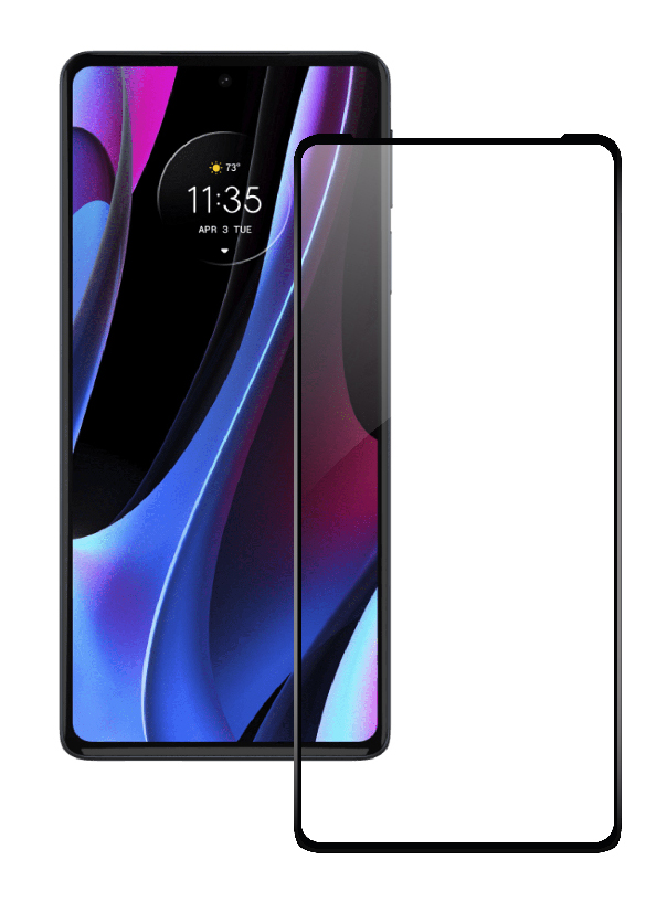 Защитное стекло для смартфона ACCLAB Full Glue for MOTO EDGE 30 Pro 5G Paper pack Black (1283126528552) - Фото 1