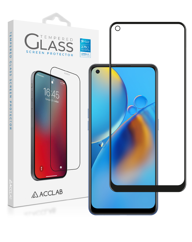 Защитное стекло для смартфона ACCLAB Full Glue for Oppo A74 (1283126516351) - Фото 1