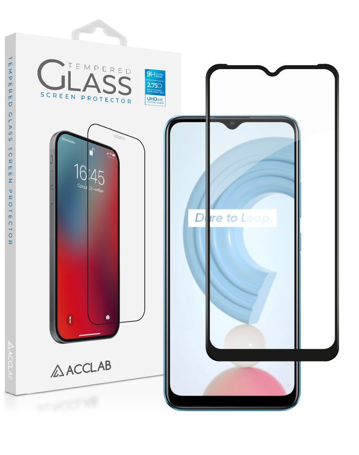 Защитное стекло для смартфона ACCLAB Full Glue for Realme C21 Black (1283126518386) - Фото 1