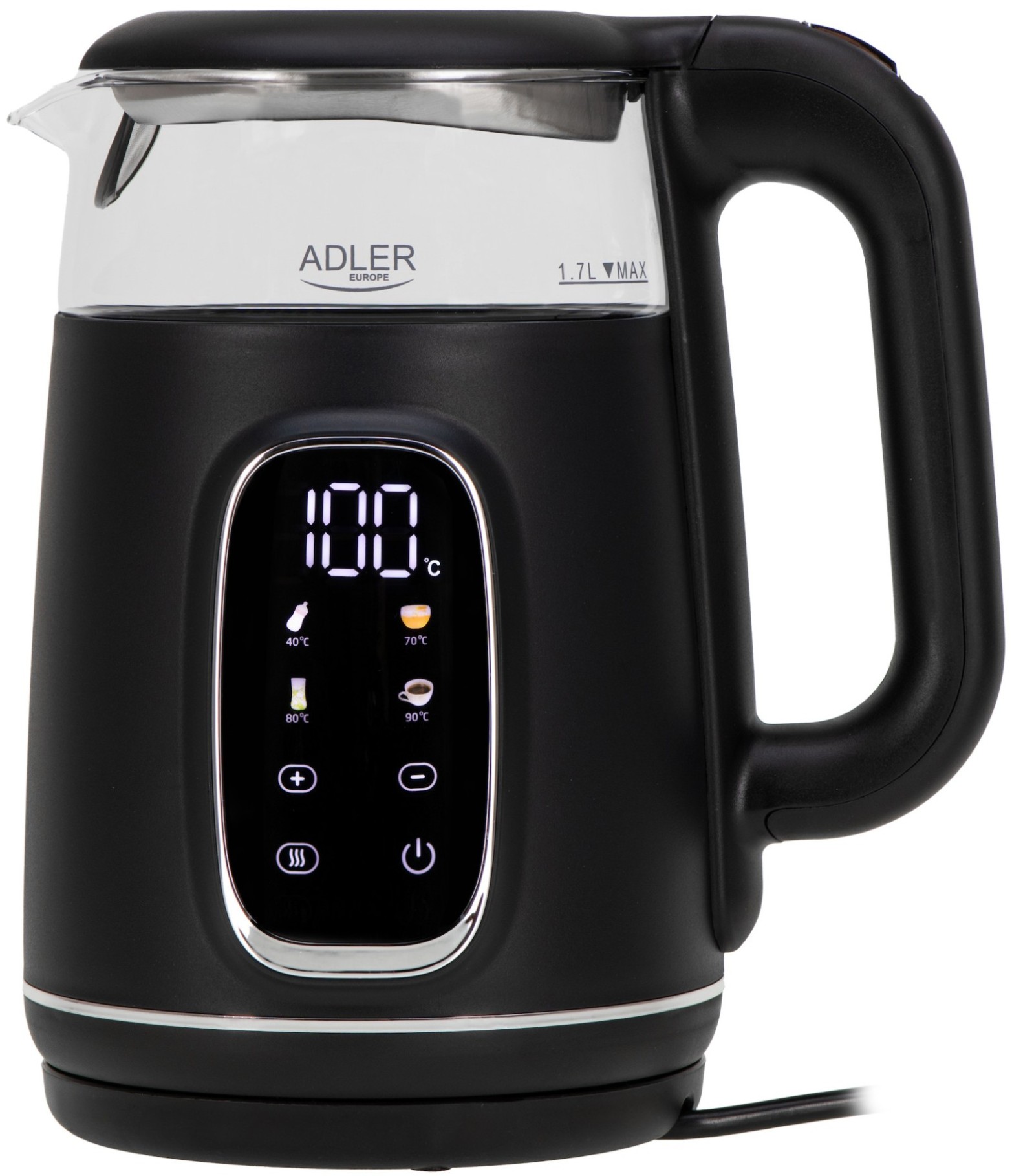 Электрический чайник Adler AD 1305 Black Silver - Фото 1