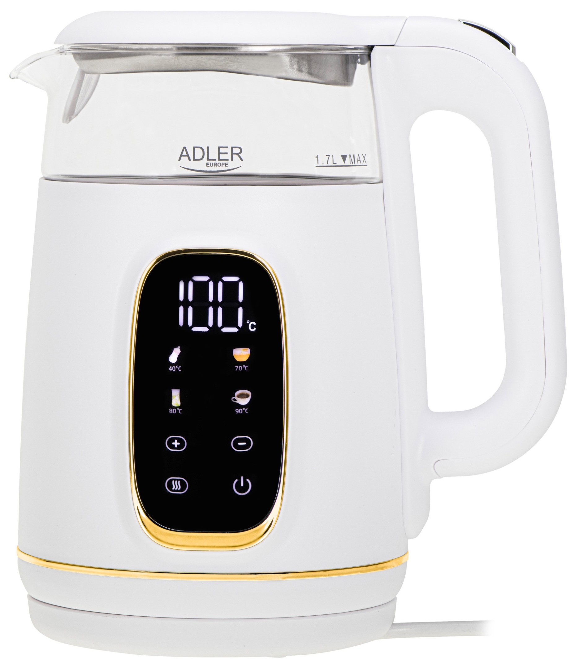 Электрический чайник Adler AD 1305 White Gold - Фото 1
