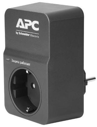 Сетевой фильтр APC Essential SurgeArrest 1 розетка Black (PM1WB-RS) - Фото 1