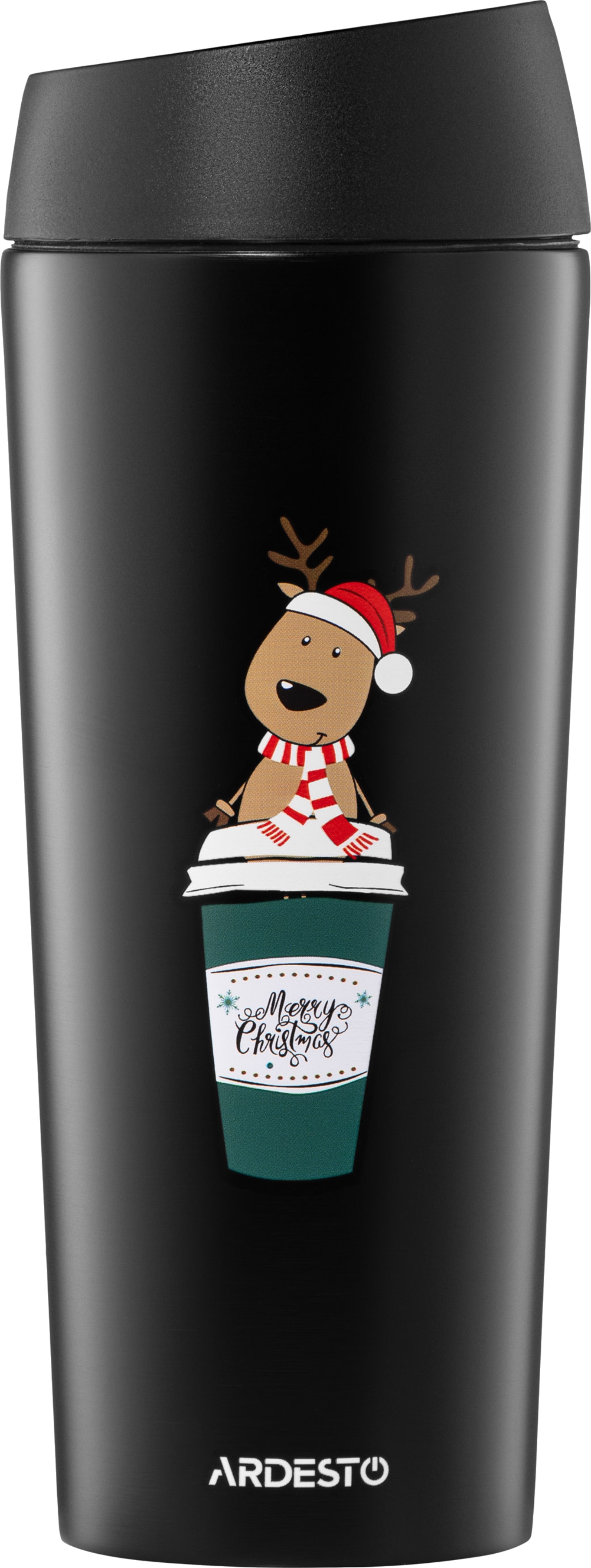 Термокружка Ardesto Coffee Time Reindeer 450 мл (AR2645RN) - Фото 1