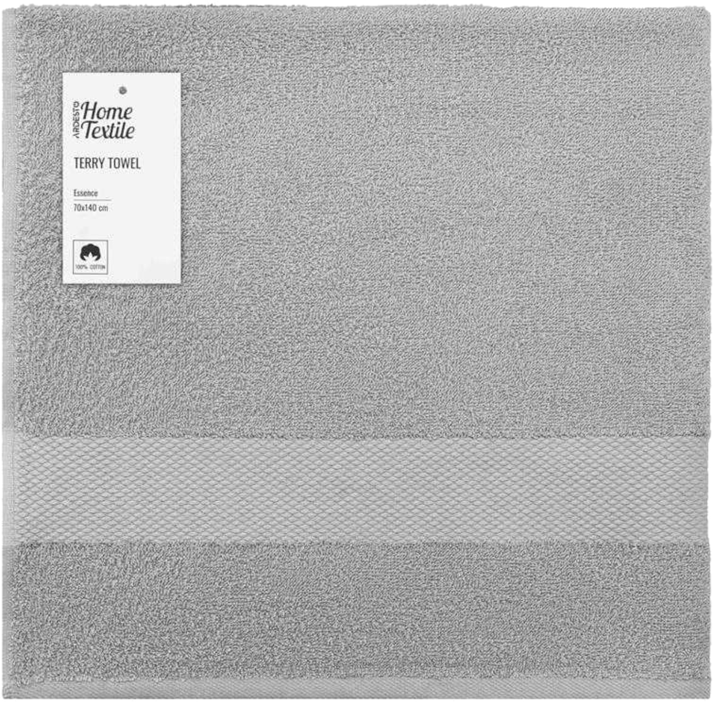 Полотенце банное Ardesto махровое Essence серый 70х140 см (ART2270GR) - Фото 1