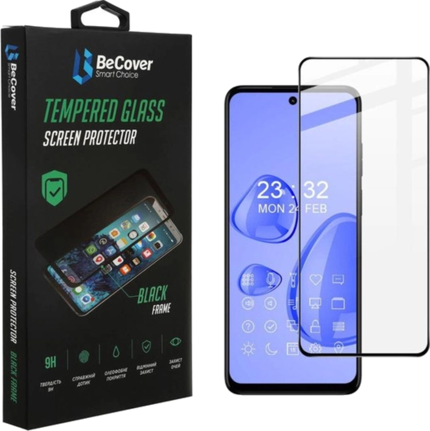 Защитное стекло для смартфона BeCover for Motorola Moto G32 Black (707982) - Фото 1