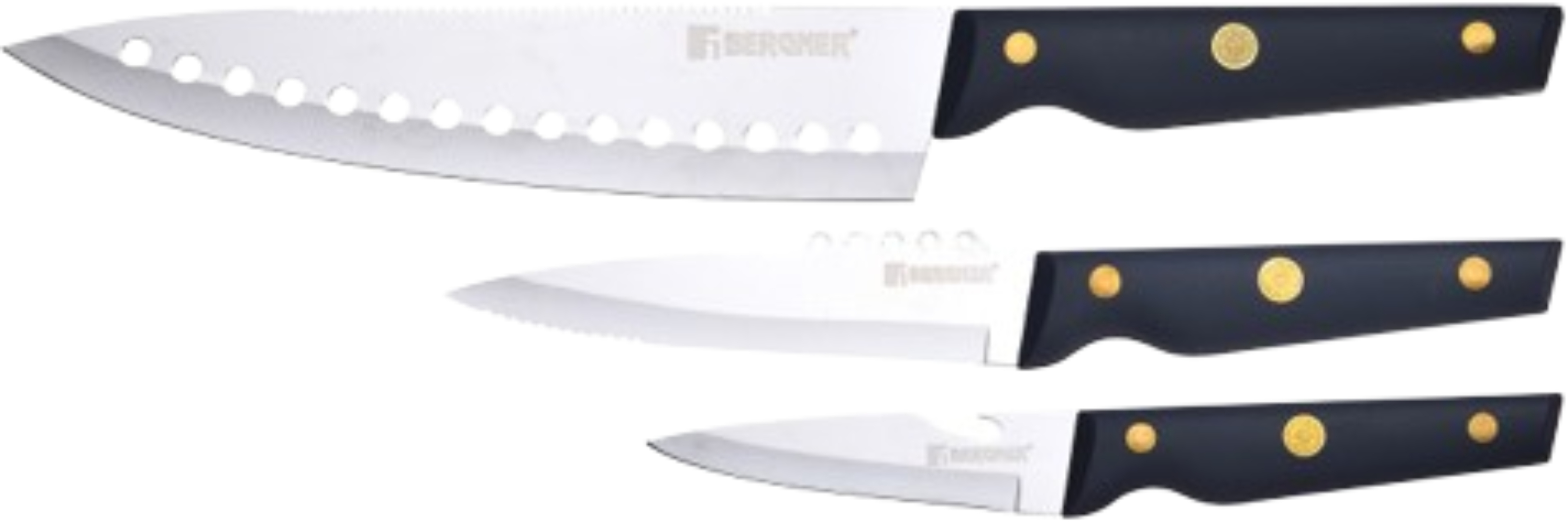 Набор ножей Bergner Pro reeco 3 пр. (BG-41026-DBL) - Фото 1