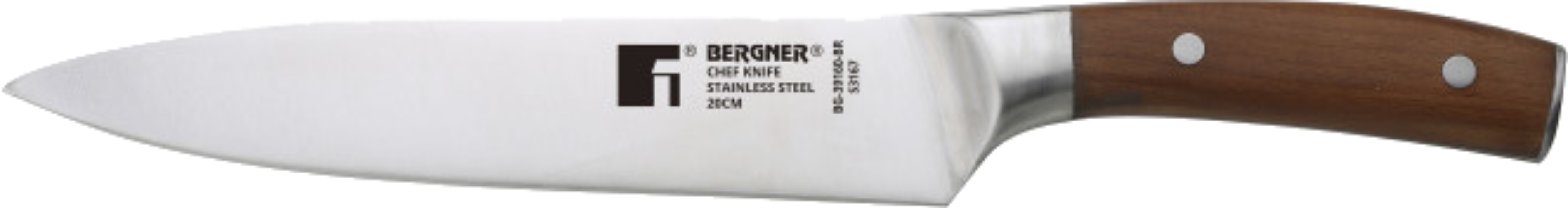 Нож кухонный Bergner Wolfsburg 20 см (BG-39160-BR) - Фото 1