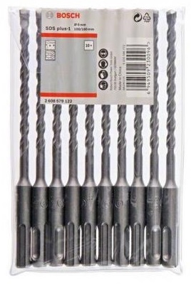 Набор буров Bosch SDS plus-1 10 шт. (2.608.579.122) - Фото 1
