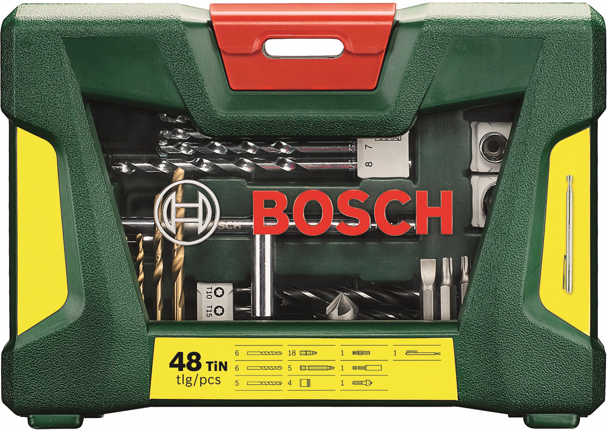 Набор сверл Bosch V-line и бит 48 шт. TiN (2.607.017.314) - Фото 1