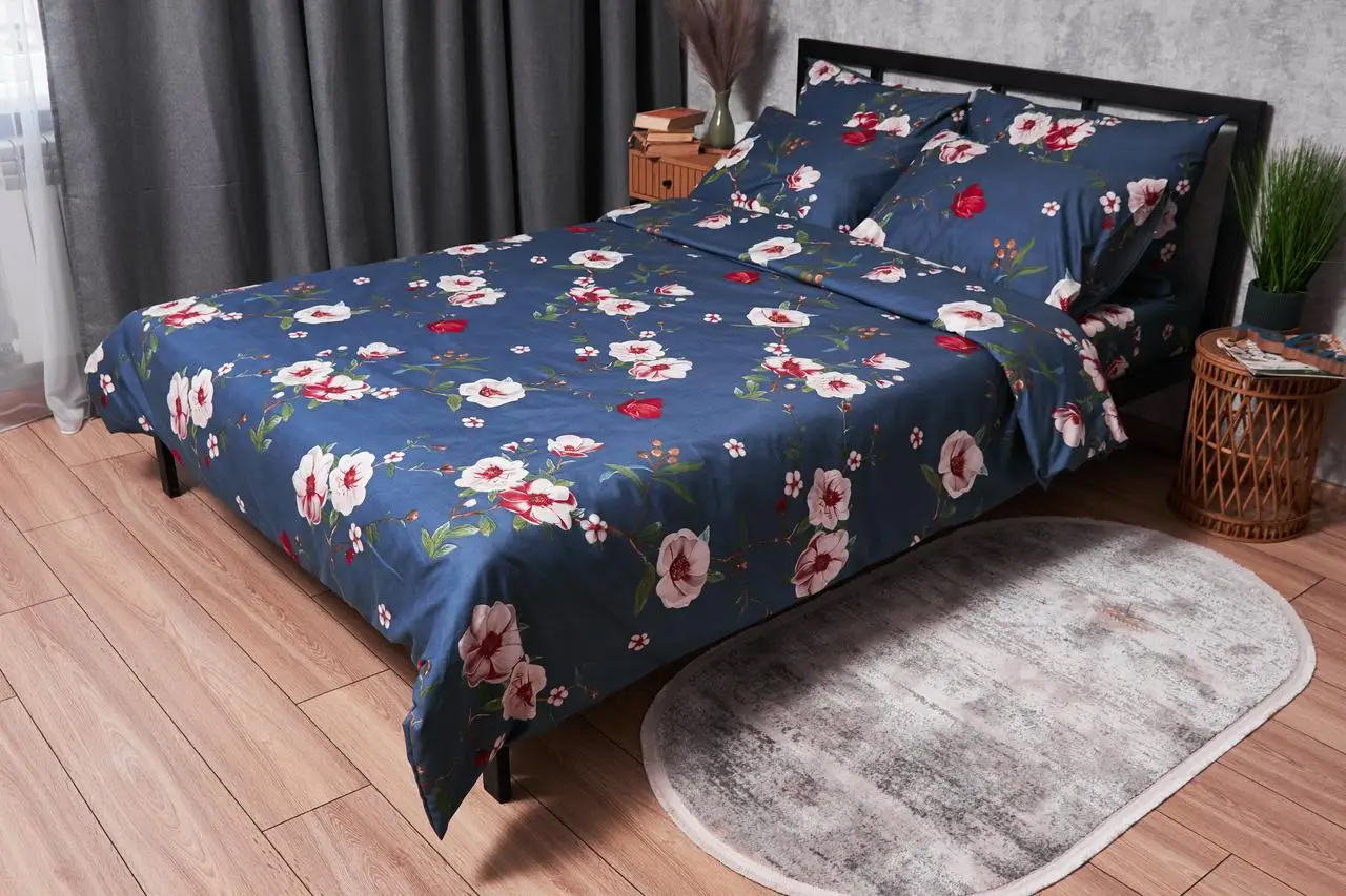 Комплект постельного белья Moon&Star Полисатин Premium «Bush Peony» 160х220 см нав. 2х70х70 (MS-820003732) - Фото 1