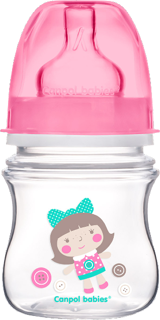 Бутылочка для кормления Canpol babies Антиколиковая с широким горлышком Easy Start - Разноцветные звери, 120 мл. (35/205) - Фото 1