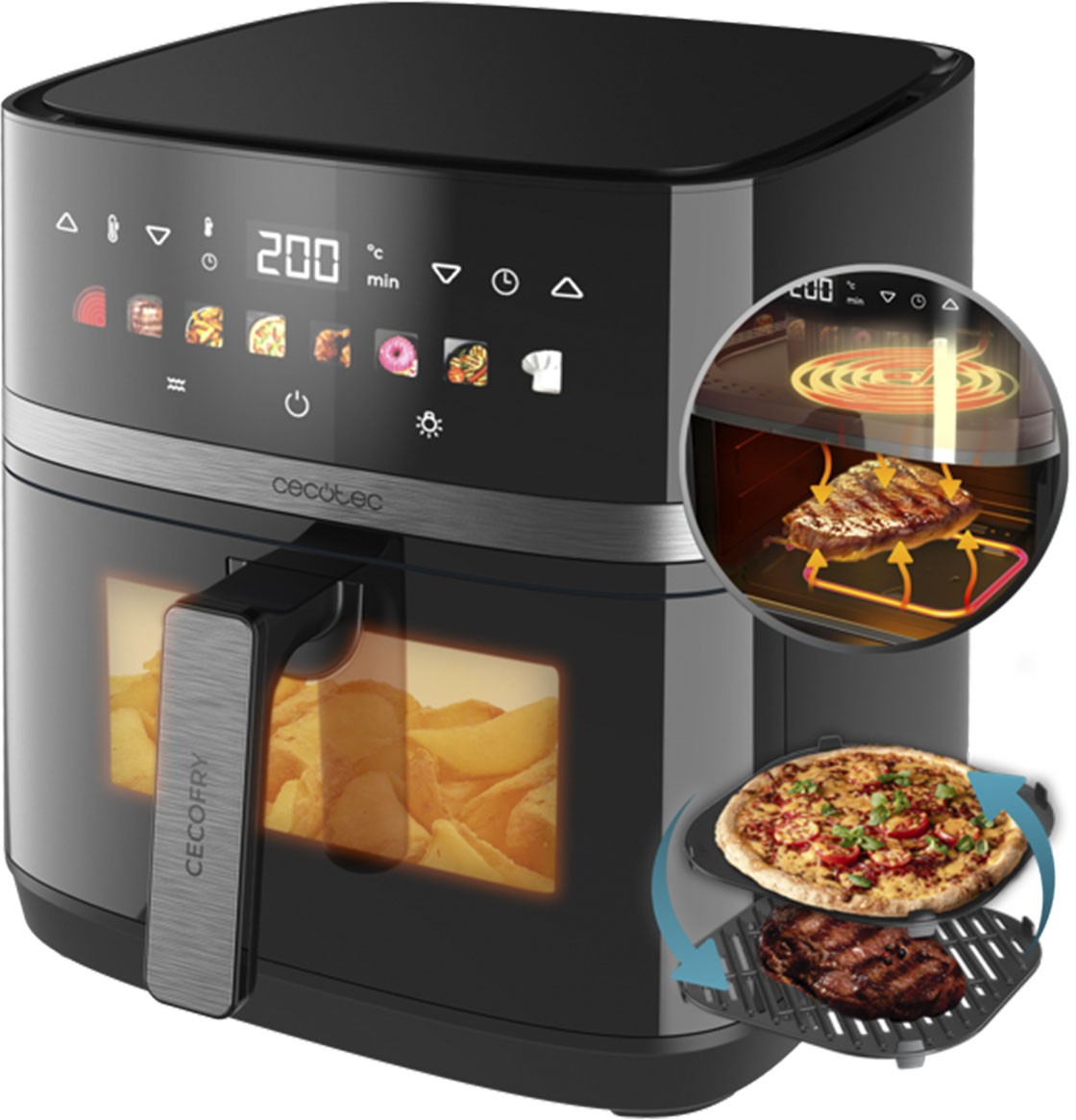 Мультипечь Cecotec Cecofry&Grill Duoheat 8000 - Фото 1