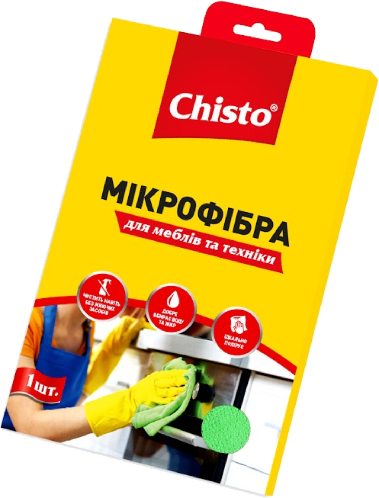 Серветка побутова Chisto з мікрофібри для меблів та техніки 1 шт. (4820164151051) - Фото 1