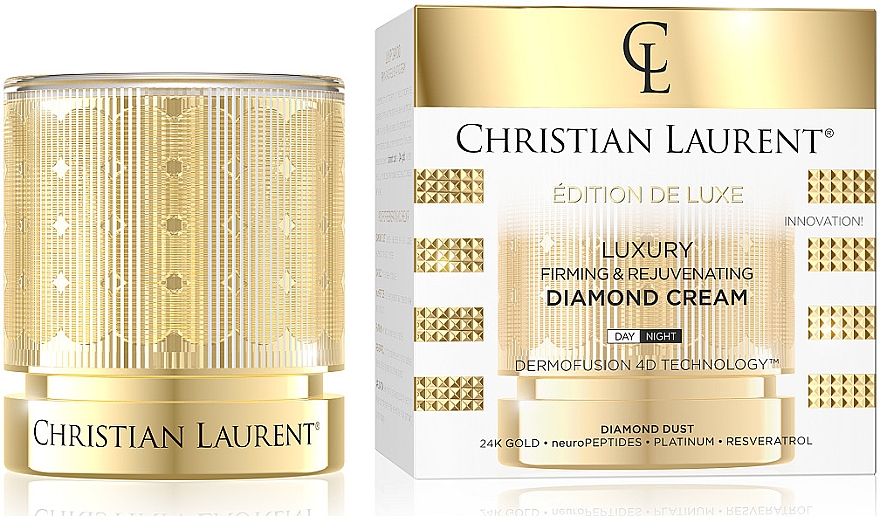 Крем для лица EVELINE Christian Laurent Edition de Luxe бриллиантовый укрепляюще-омолаживающий 50 мл (5901761989168) - Фото 1