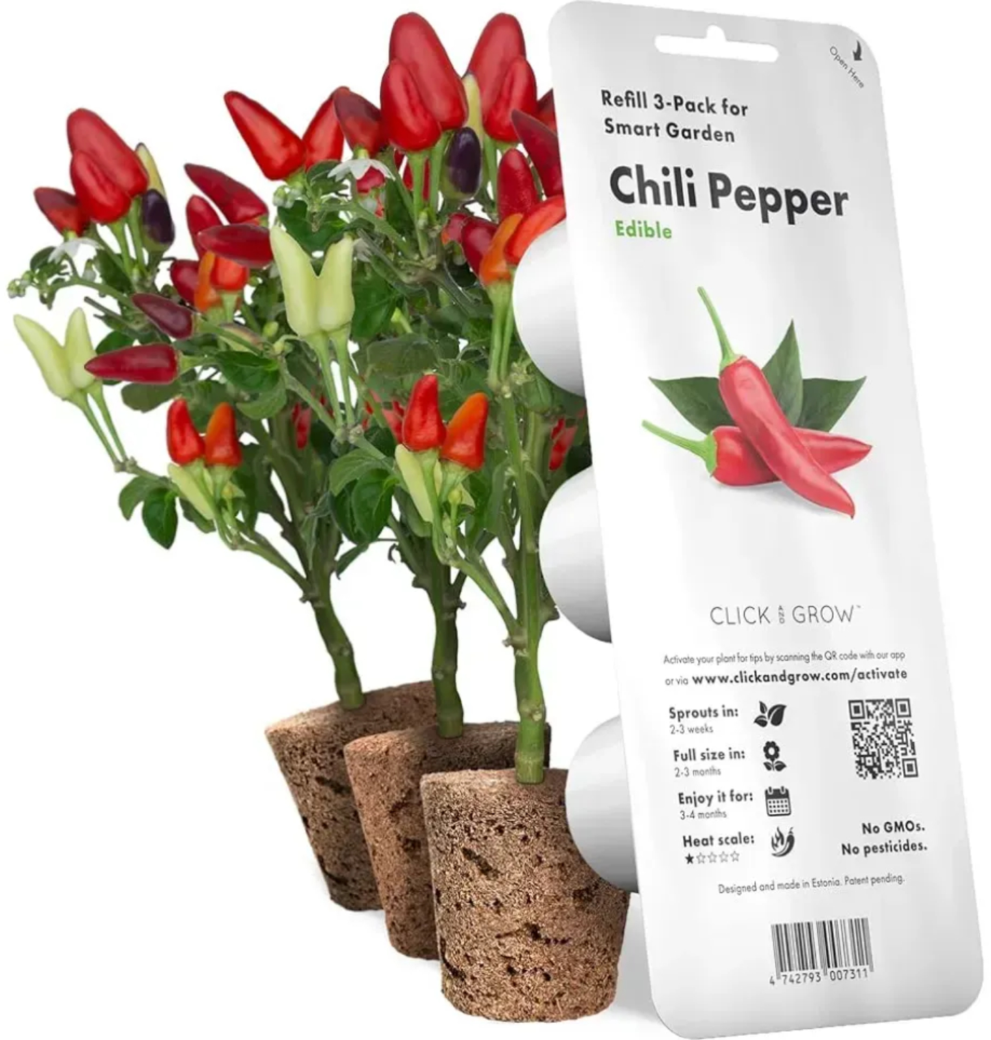 Сменный картридж для умного цветочного горшка Click&Grow Перец чили 7311 - Фото 1