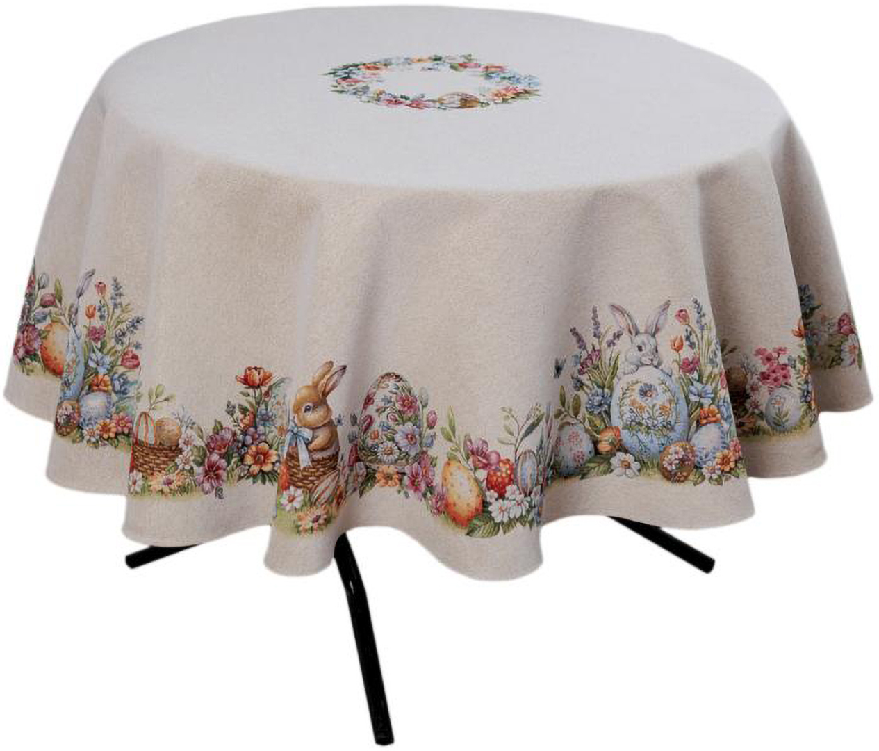 Скатерть круглая Прованс Пасхальная Соцветие D180 см (044104)