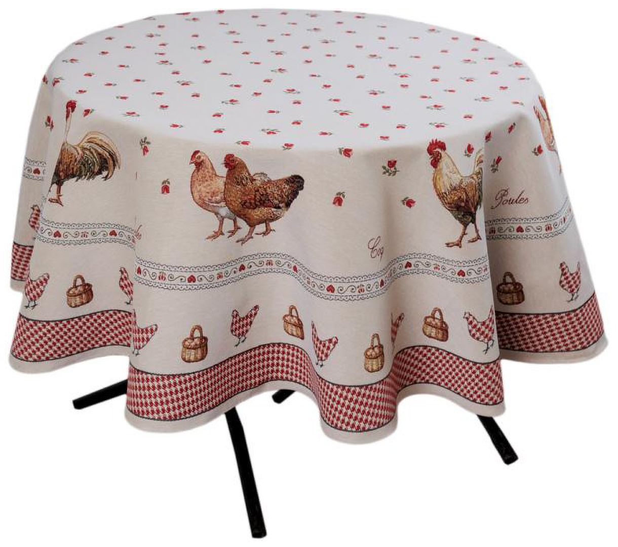 Скатерть круглая Прованс Гобеленовая Добробут D180 см (044416)