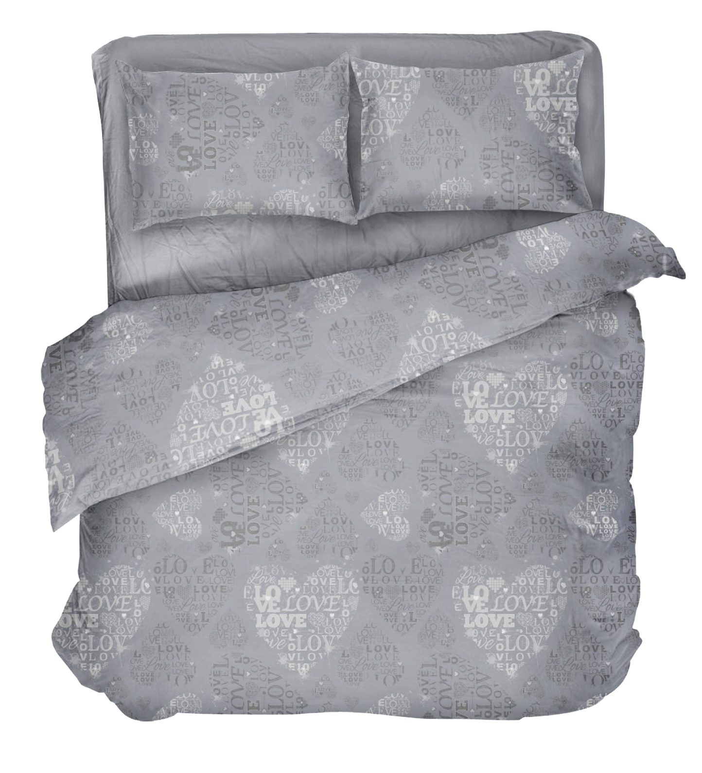 Комплект постельного белья DAISY Love Grey 175x215 (4820190499653) - Фото 1