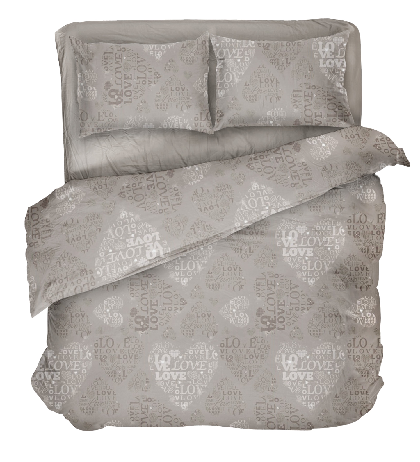 Комплект постельного белья DAISY Love Taupe 175x215 (4820190499660) - Фото 1
