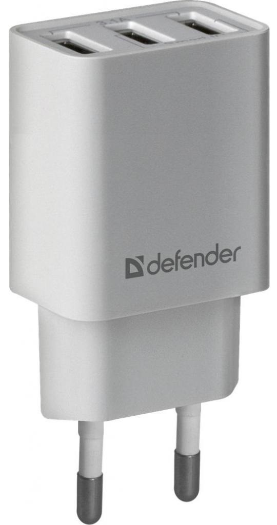 Сетевое зарядное устройство Defender UPA-31 3xUSB White (83587) - Фото 1