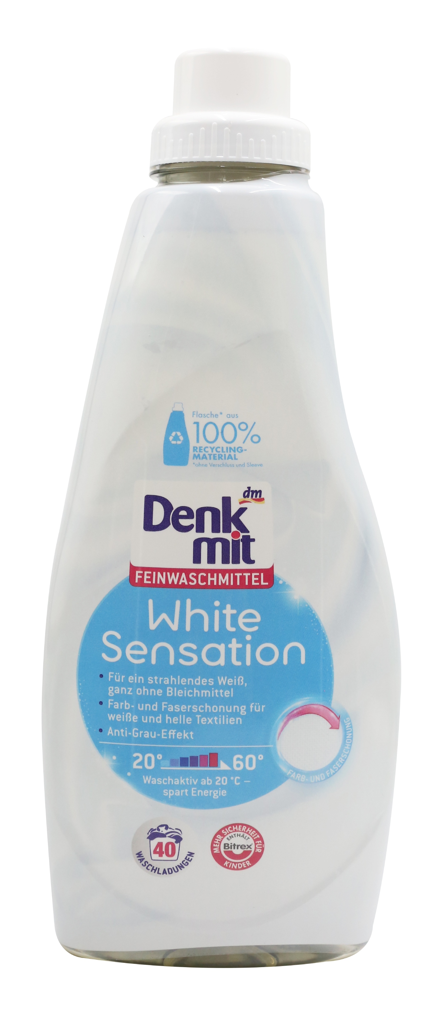 Гель для стирки Denkmit для белых вещей White Sensation 1 л (DWGWS1000) - Фото 1