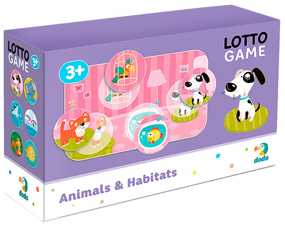 Настольная игра Dodo Лото Животные и их среда обитания (300196) - Фото 1