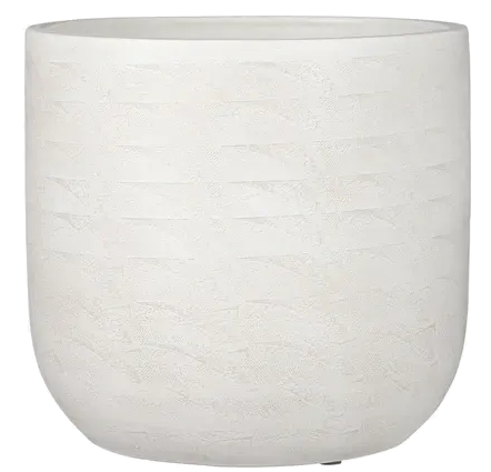 Кашпо EDELMAN Nora pot round 34 см белый (1104298) - Фото 1