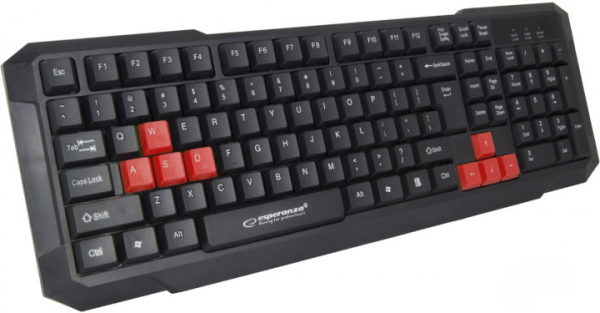 Клавиатура проводная игровая Esperanza EGK102 Red USB - Фото 1