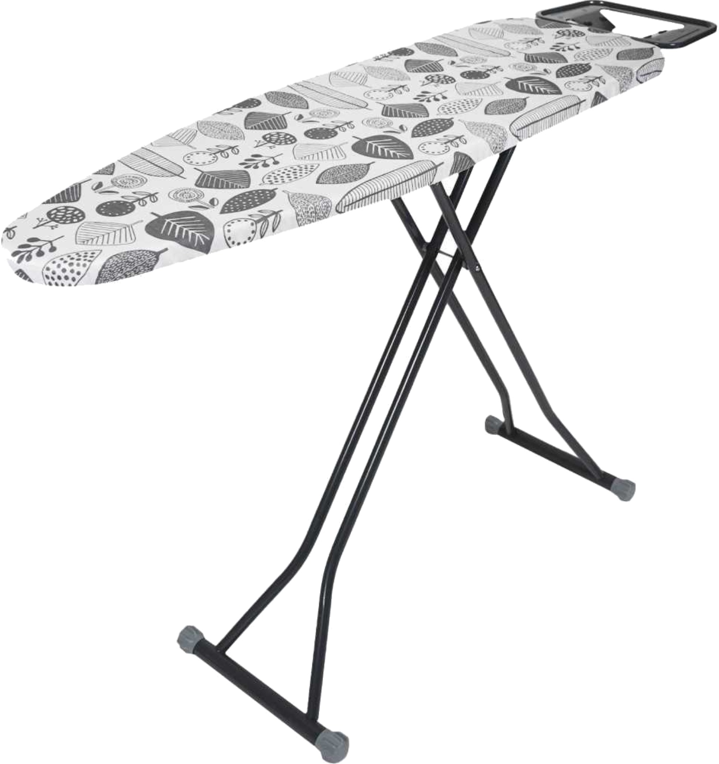 Уцінка - Прасувальна дошка Eurohome ALPINE PLUS моноблок з розеткою (листя сірі) 33x110 см - Фото 1