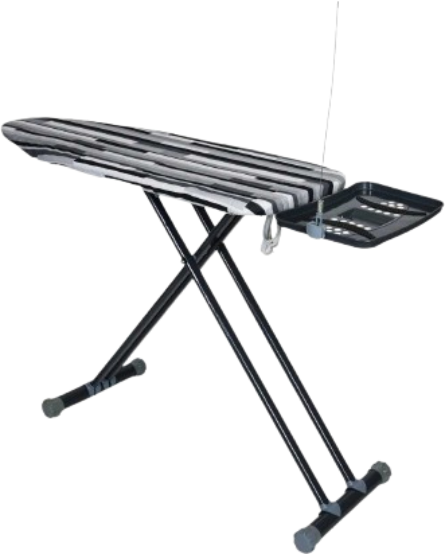 Гладильная доска Eurohome GLIDE-X 43 x125 моноблок с розет.и держ.провода EH12543MPLA черно-серая - Фото 1