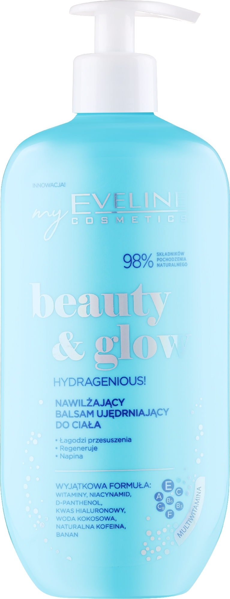 Лосьон для тела EVELINE для тела Beauty&Glow увлажняющий укрепляющий 350 мл (5903416040484) - Фото 1