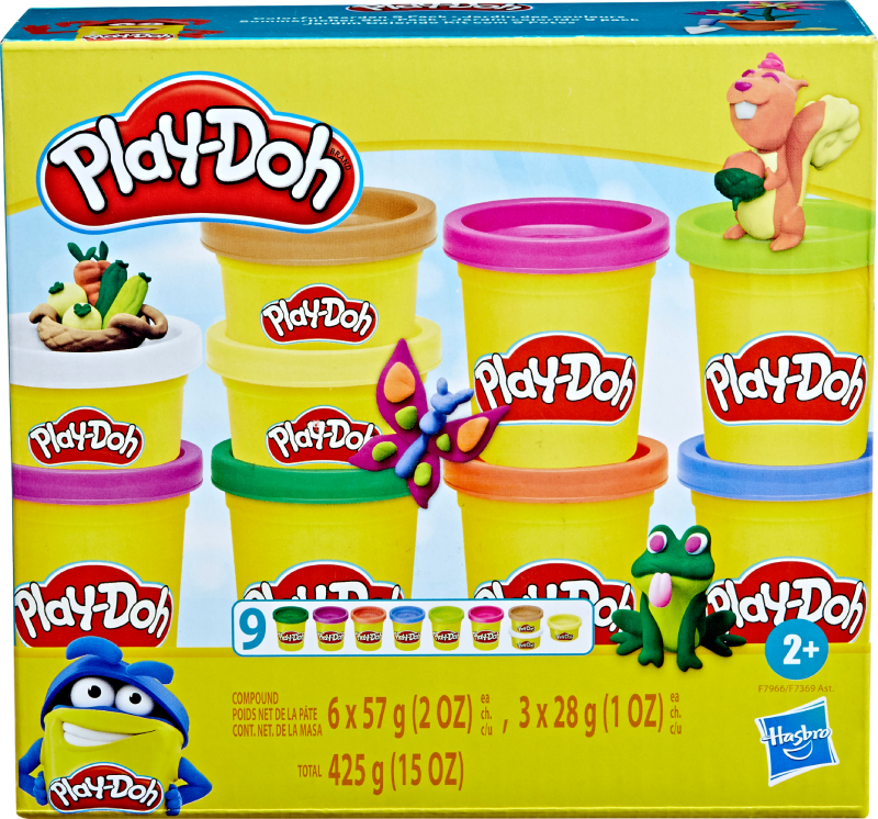 Матеріали Hasbro Play-Doh 9 баночок з масою для ліплення (F7369_F7966) - Фото 1