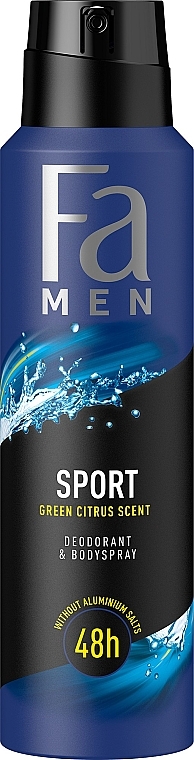 Дезодорант аерозольний Fa Men Sport з ароматом зеленого цитрусу 150 мл (3838824085272) - Фото 1