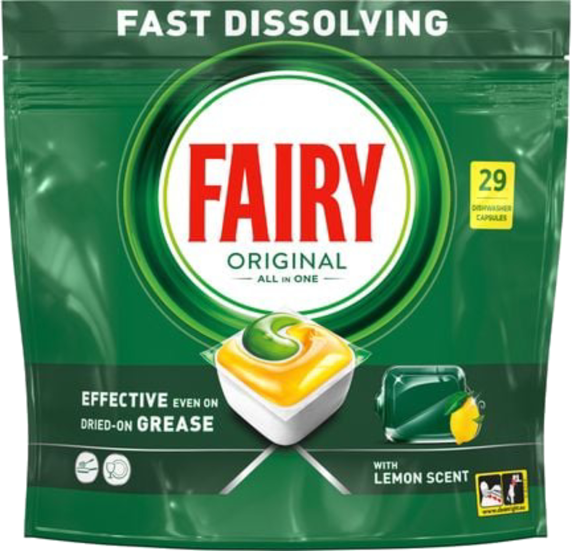 Таблетка для посудомоечной машины Fairy Original All In One Лимон 29 шт - Фото 1