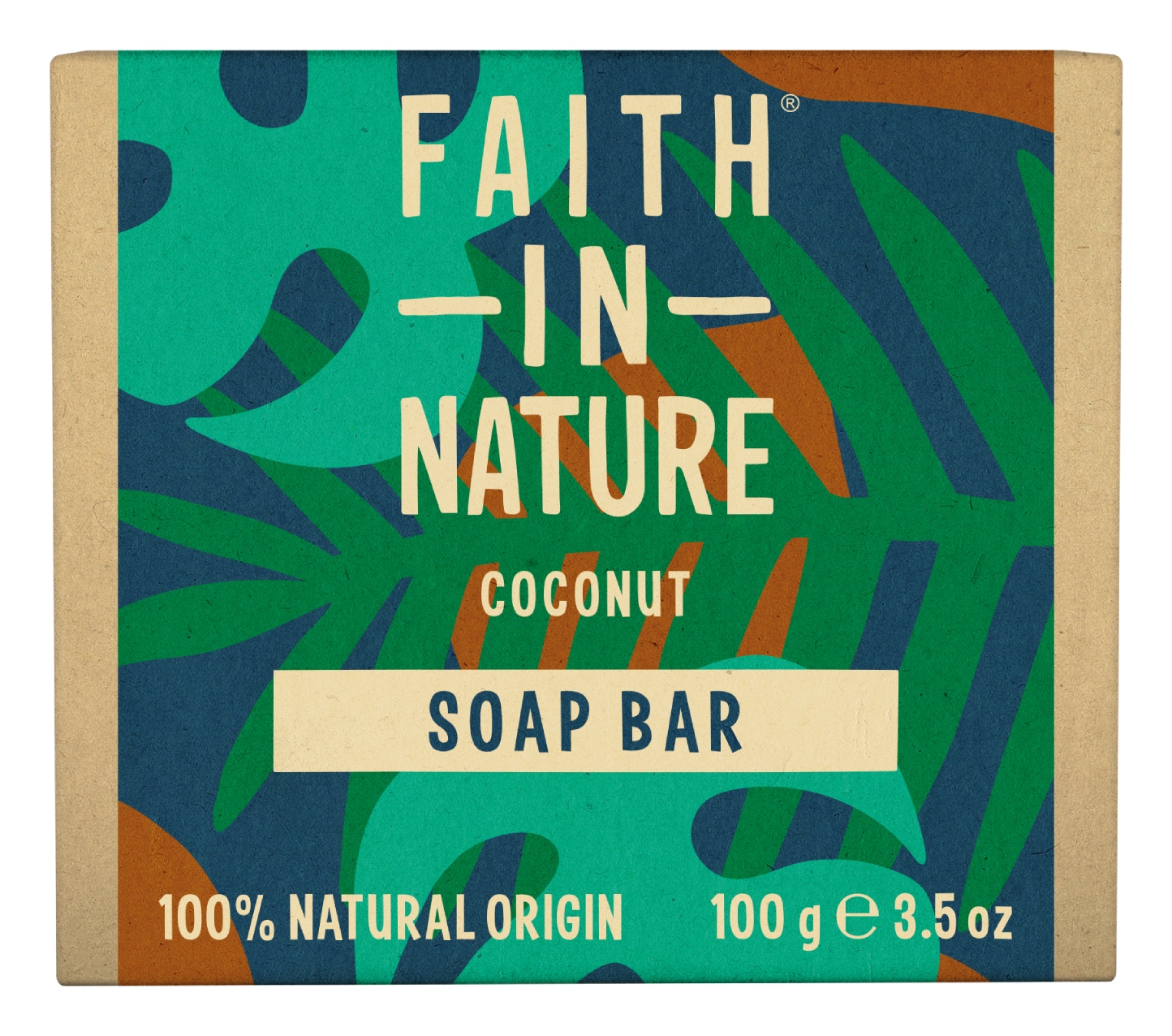 Твердое мыло Faith In Nature Натуральное с кокосом 100 г (6.40350) - Фото 1