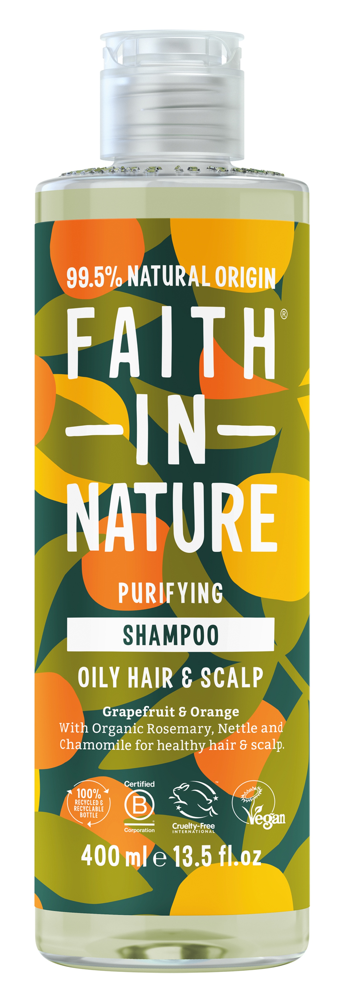 Шампунь жіночий Faith In Nature Натуральний з грейпфрутом та апельсином 400 мл (6.10200) - Фото 1