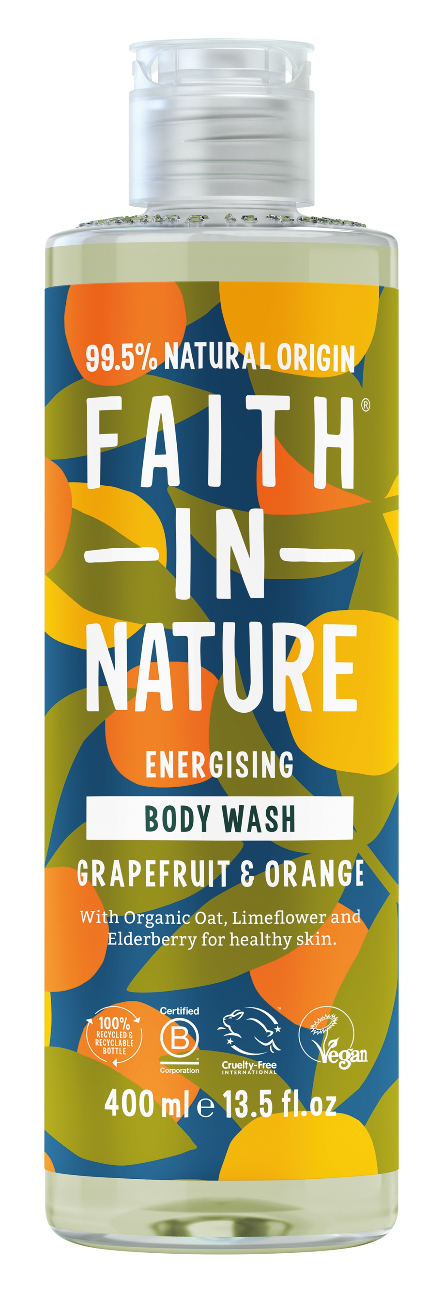 Гель для душа Faith In Nature Натуральный с грейпфрутом и апельсином 400 мл (6.30200) - Фото 1