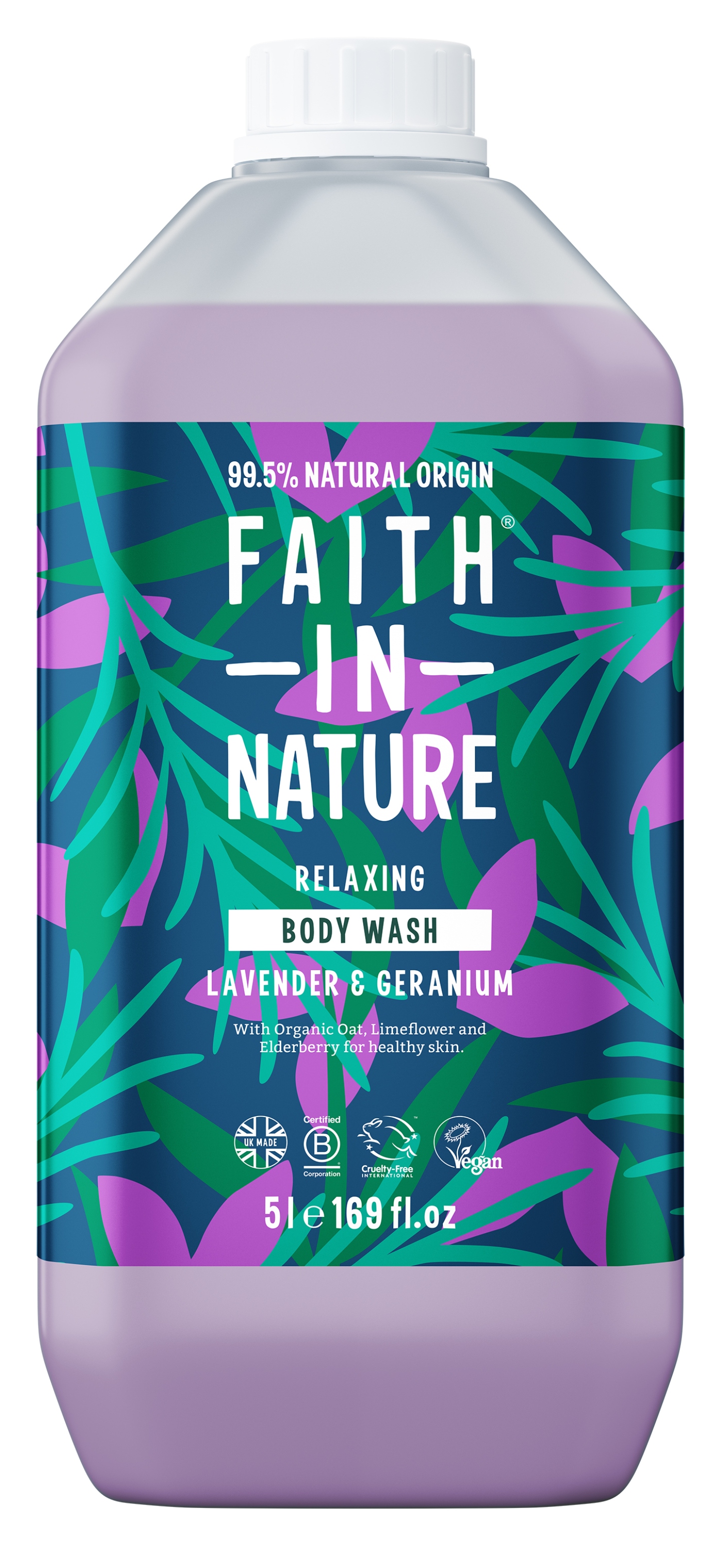 Гель для душа Faith In Nature с лавандой и геранью 5 л (6.60400) - Фото 1