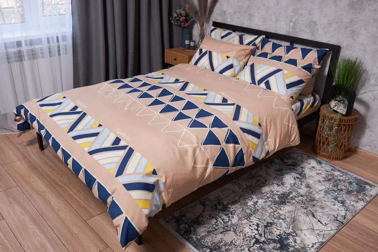 Комплект постельного белья Moon&Star Полисатин Premium «Fashion» 160х220 см нав. 2х40х60 (MS-820002808) - Фото 1