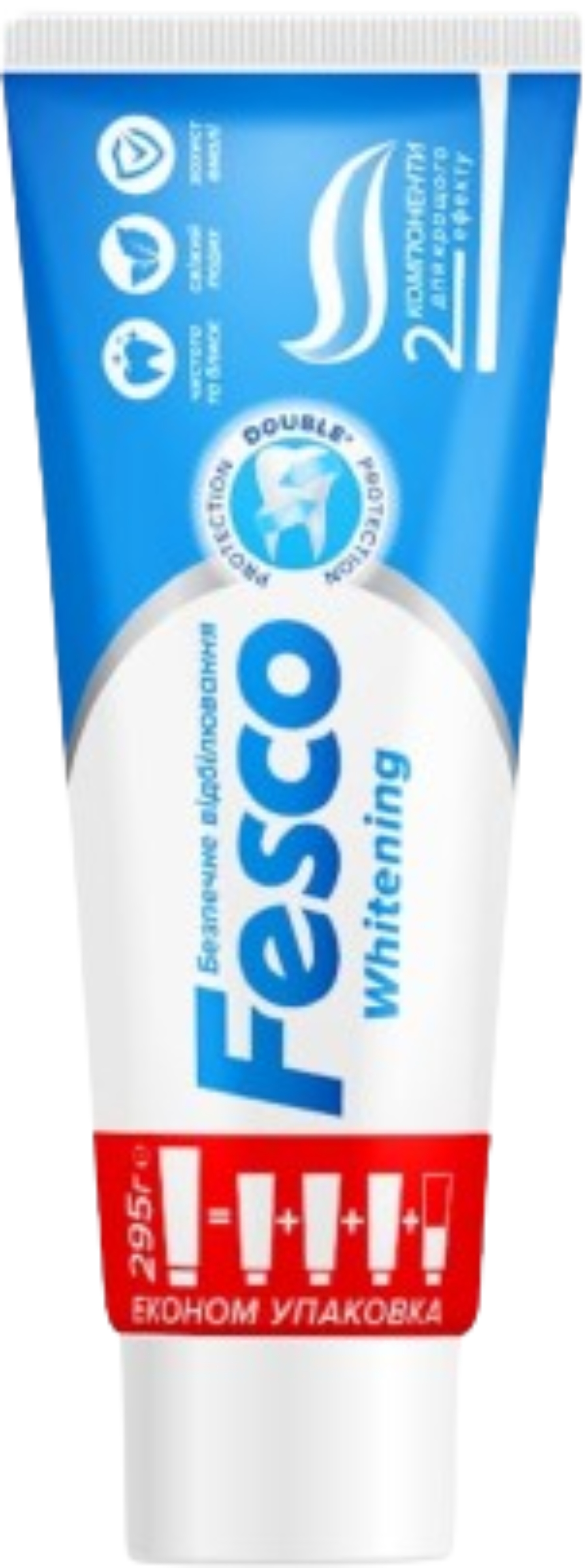 Зубна паста Fesco Whiteningl 250 мл (4823098414063) - Фото 1