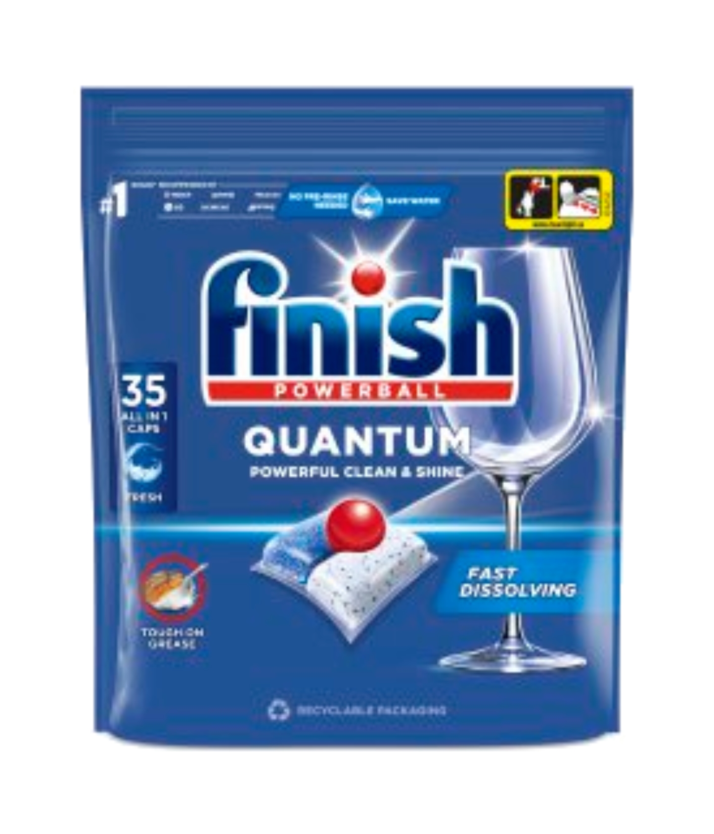 Таблетка для посудомоечной машины Finish Quantum Ultimate 35шт - Фото 1