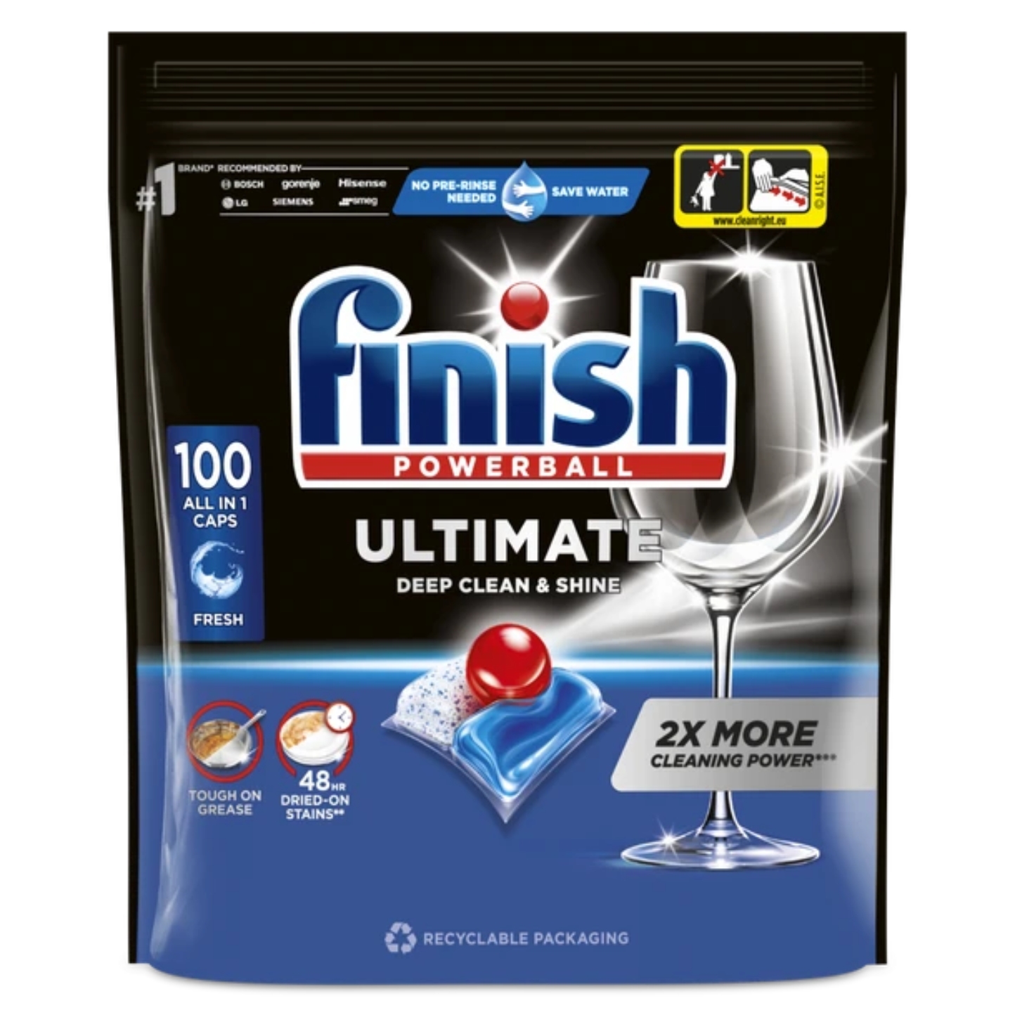 Таблетка для посудомоечной машины Finish Ultimate All in 1, 100 шт - Фото 1