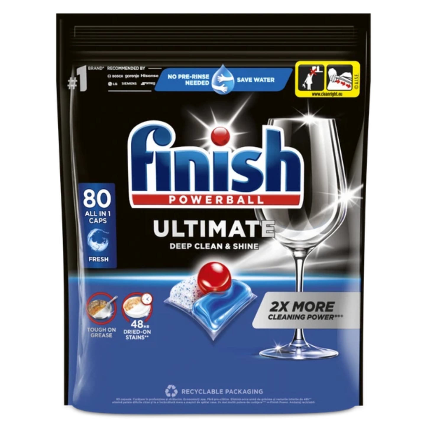 Таблетка для посудомоечной машины Finish Ultimate All in 1, 80 шт - Фото 1
