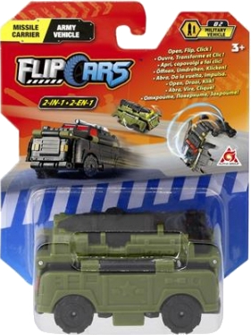Машинка-трансформер Flip Cars 2 в 1 Ракетоносец и Армейский автомобиль (EU463875-16) - Фото 1