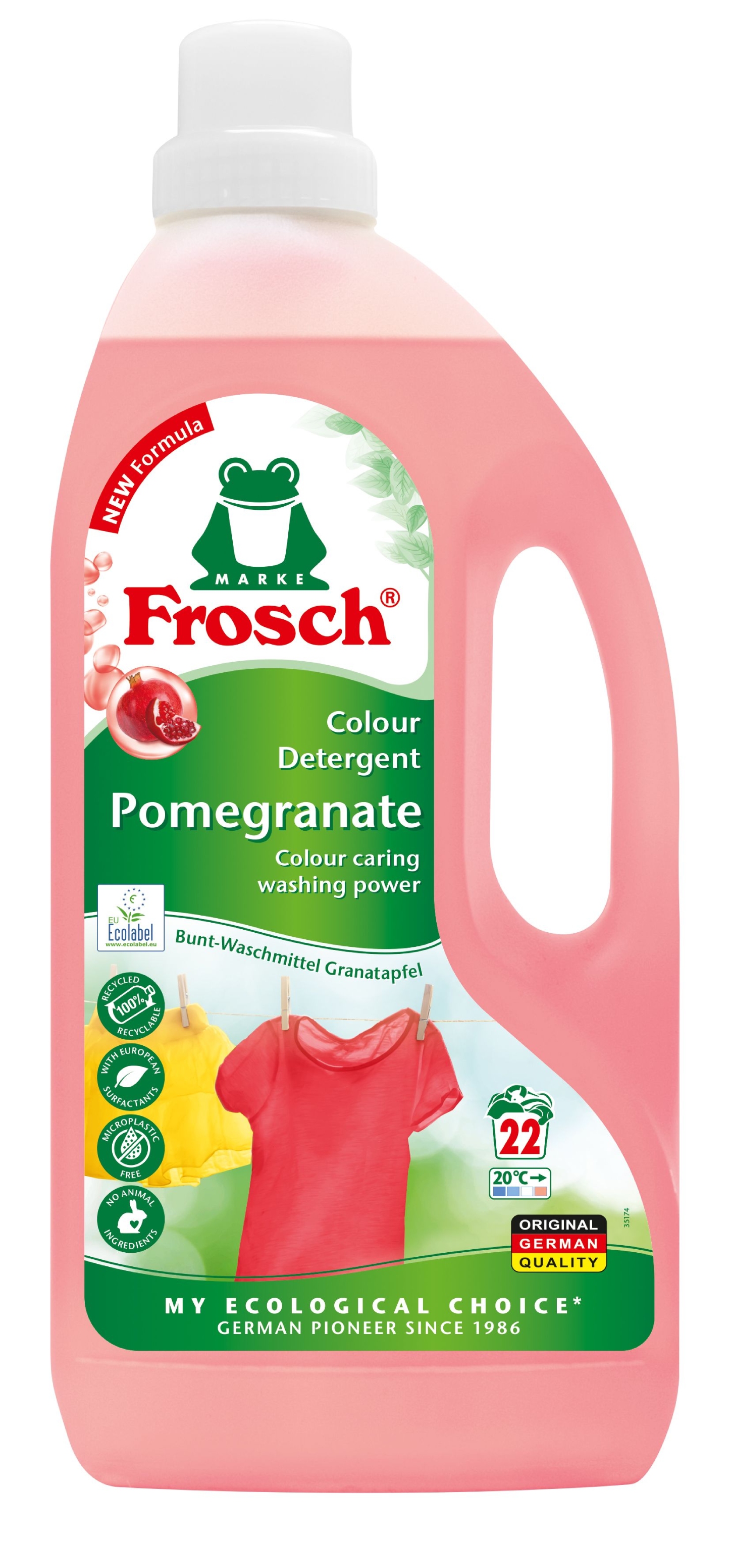 Гель для стирки Frosch концентр.д/цветного белья Гранат 1,5л - Фото 1