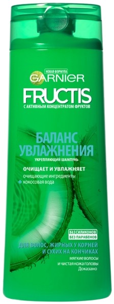 Шампунь женский Garnier FRUCTIS Баланс Увлажнение 400 мл - Фото 1