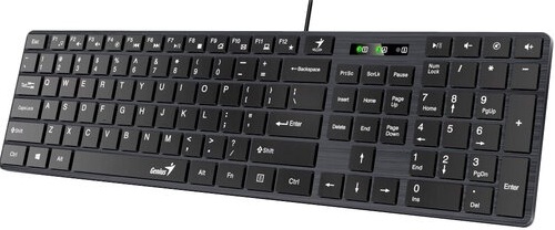 Клавиатура проводная Genius SlimStar 126 Black USB (31310017407) - Фото 1