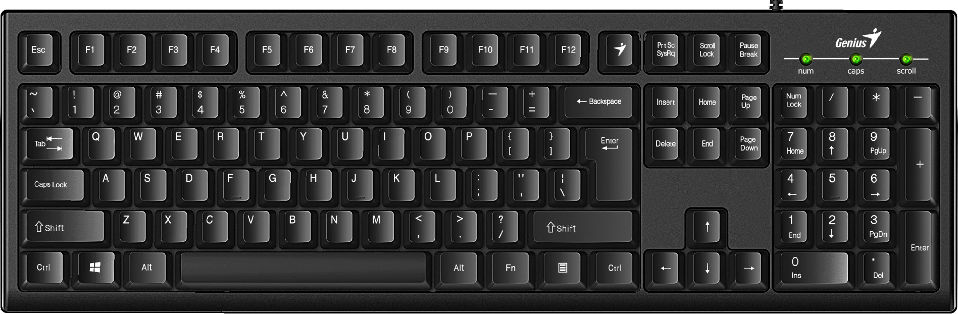 Клавиатура проводная Genius Smart KB-100 USB UKR (31300005410) - Фото 1