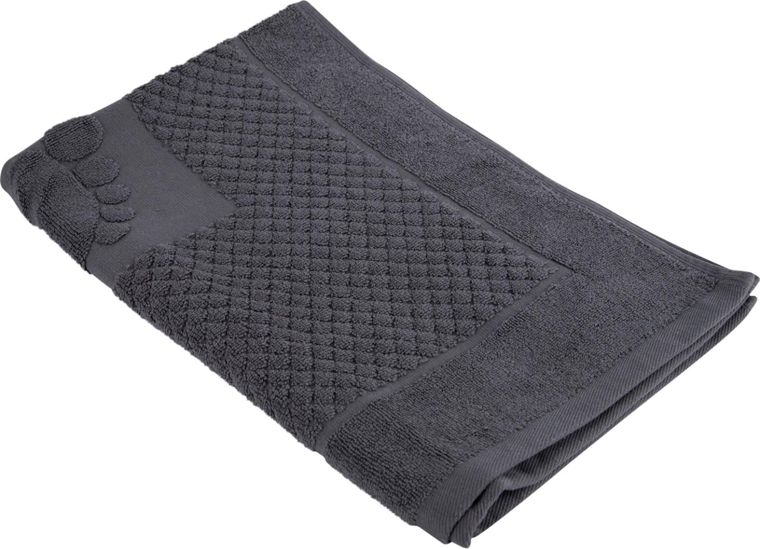 Полотенце для ног GM Textile махровое серый 50х70 - Фото 1