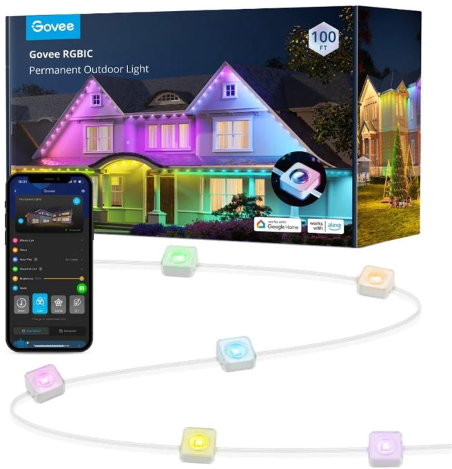 Гирлянда линейная Govee Smart LED Govee H705A Permanent Outdoor Lights 30m (H705A3D1) - Фото 1
